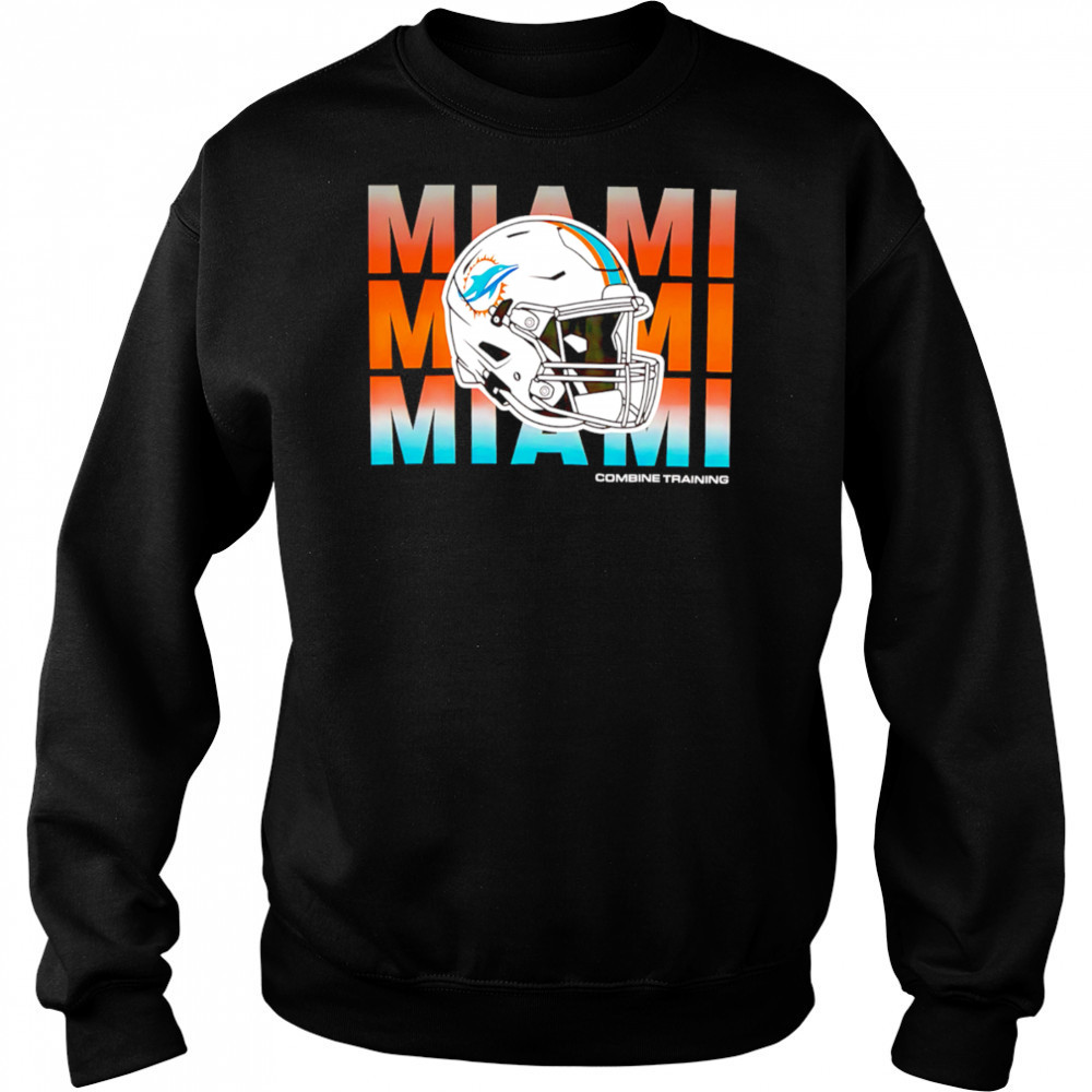 Miami Dolphins repeat helmet combine training 2025 shirt Sweatshirt