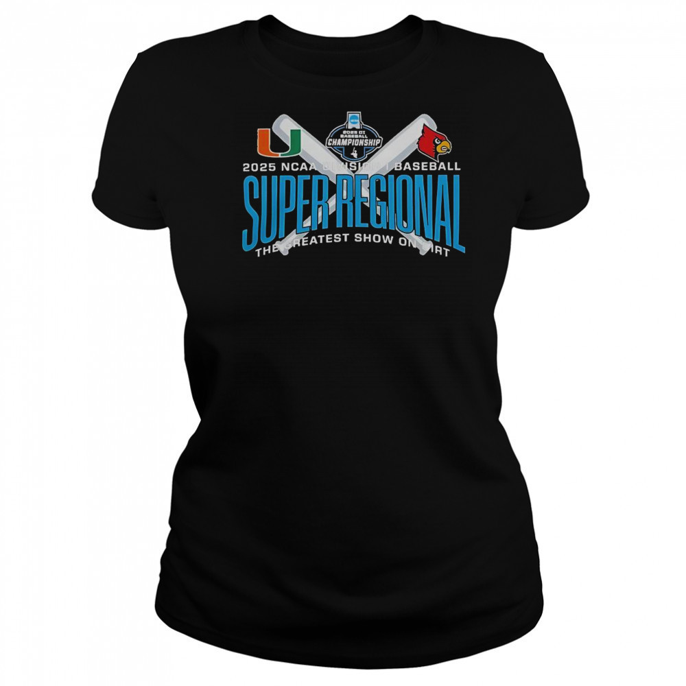Miami Hurricanes Vs Coastal Carolina 2025 NCAA Baseball Super Regional T-Shirt Women's T-shirt