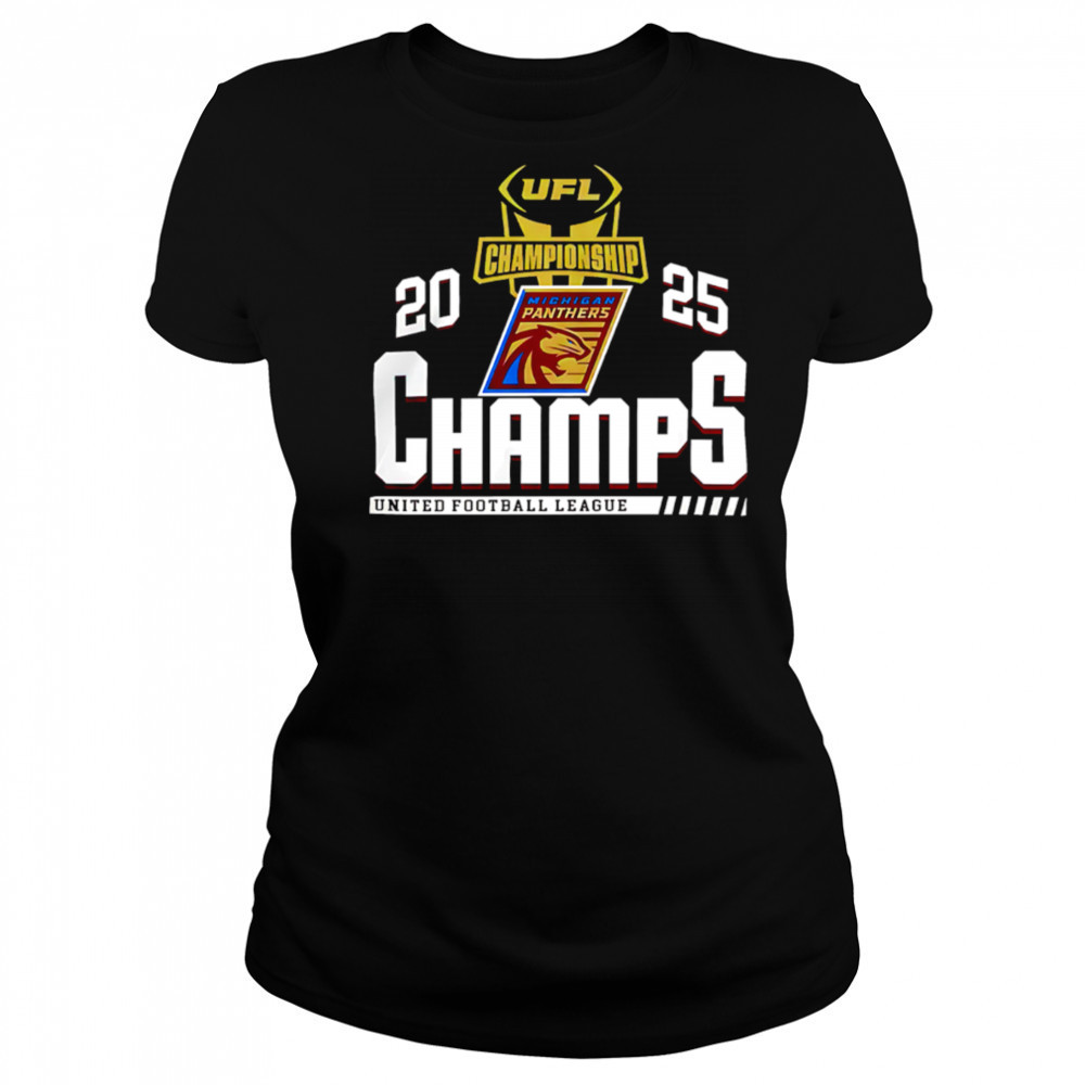 Michigan Panthers 2025 United Football League Champs shirt Women's T-shirt