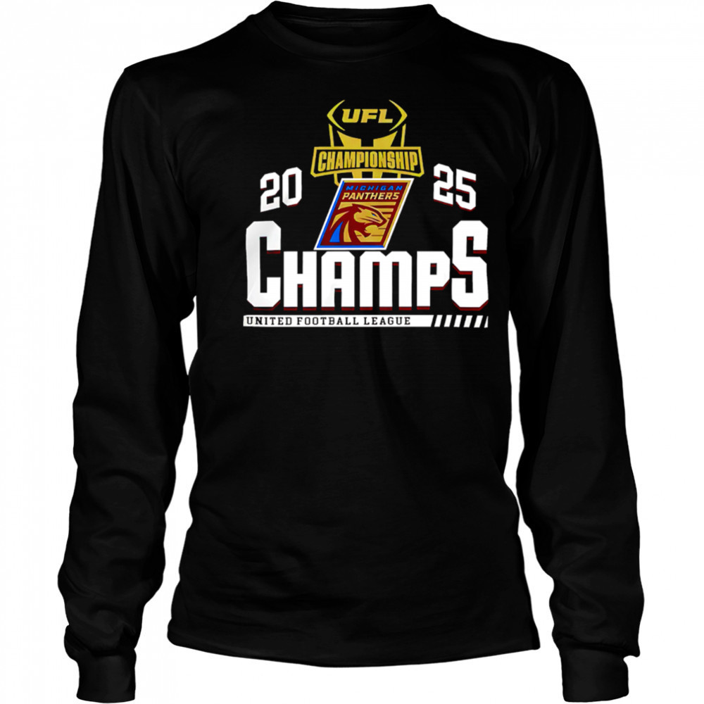 Michigan Panthers 2025 United Football League Champs shirt Long Sleeved