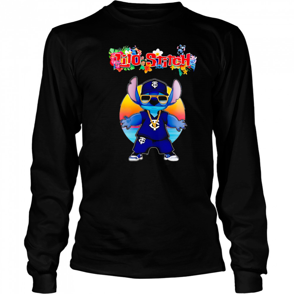Minnesota Twins x Lilo and Stitch Baseball shirt Long Sleeved