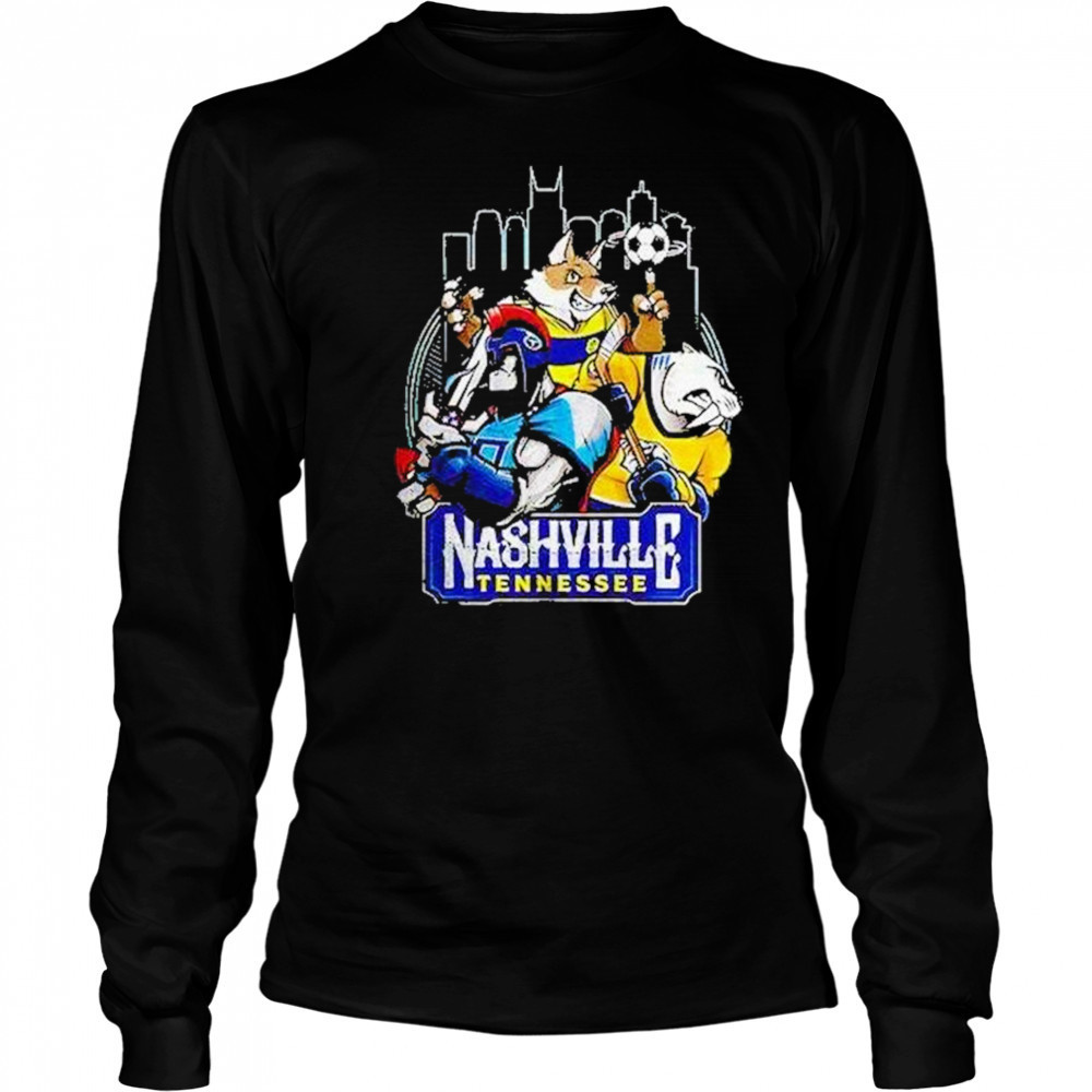 Nashville Tennessee Sports Team Mascot Shirt Long Sleeved
