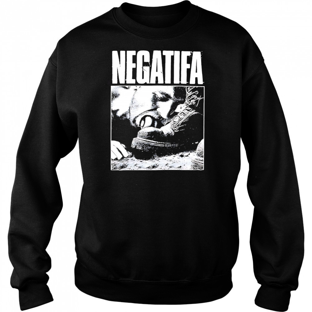 Negatifa licking shoe retro shirt Sweatshirt