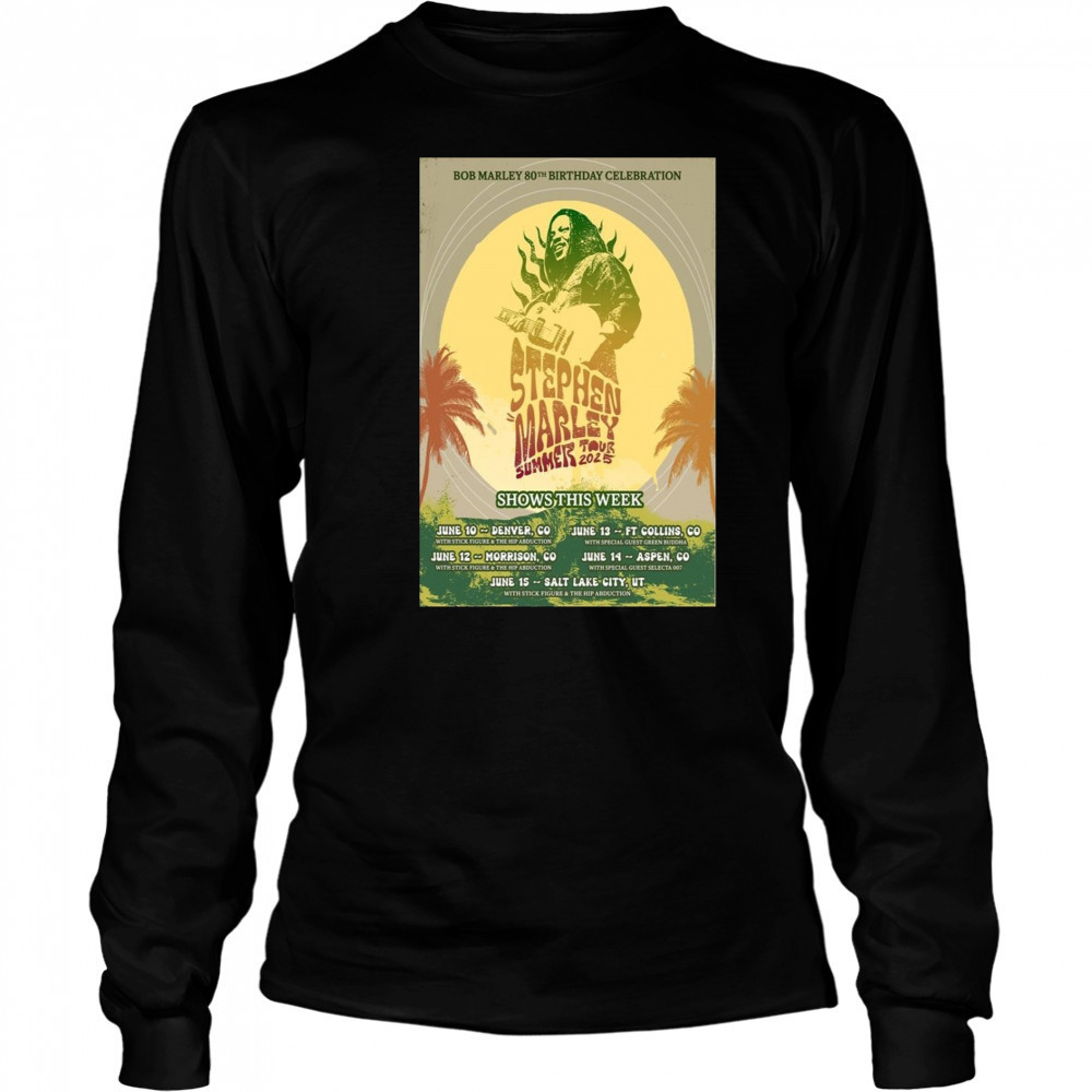 Stephen Marley Summer 2025 Concert Poster T-Shirt Long Sleeved