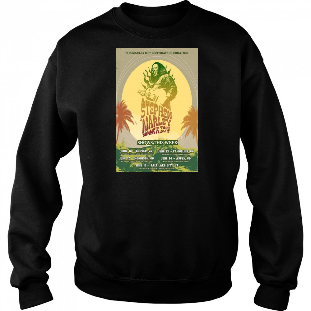 Stephen Marley Summer 2025 Concert Poster T-Shirt Sweatshirt