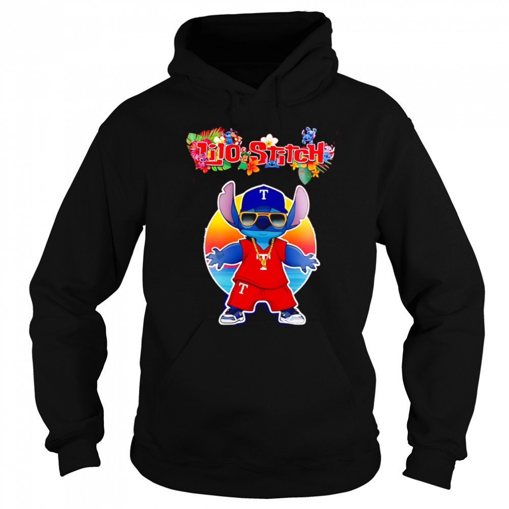 Texas Rangers x Lilo and Stitch Baseball shirt Hoodie