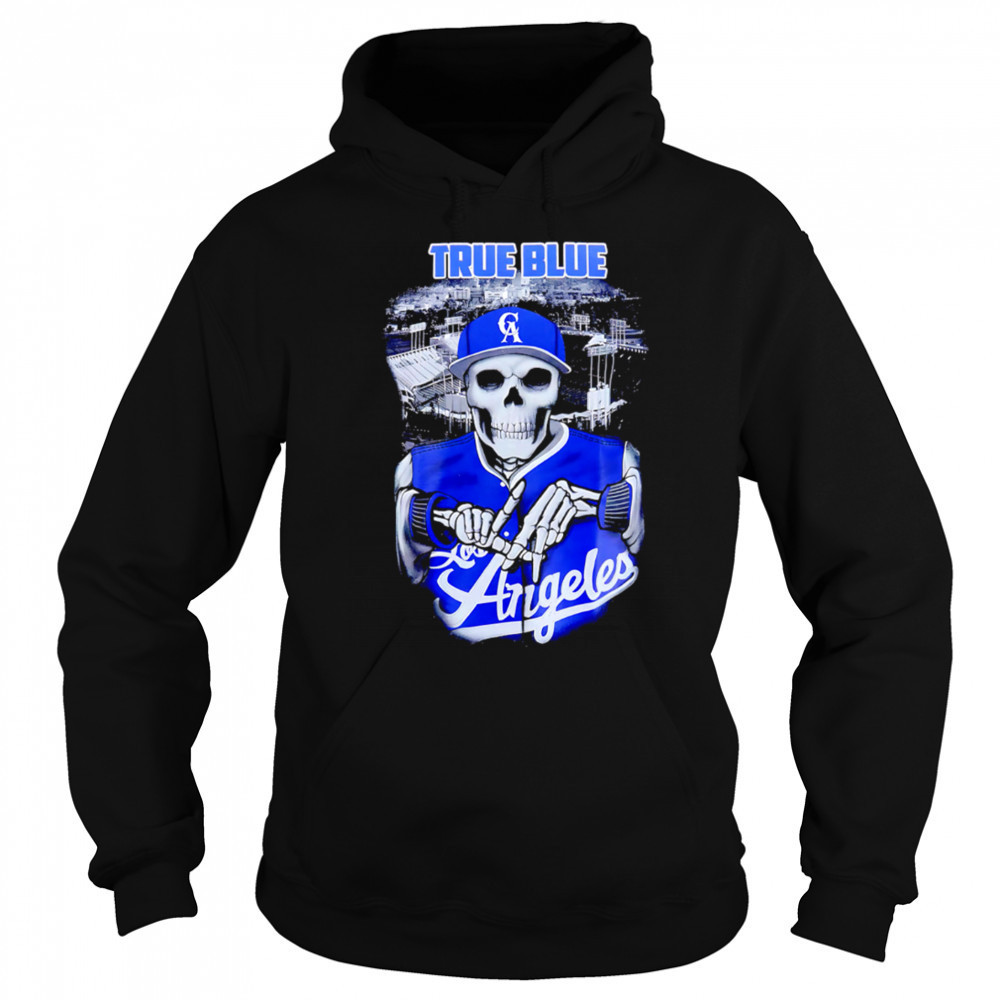 True Blue Skeleton Los Angeles Dodgers Baseball shirt Hoodie