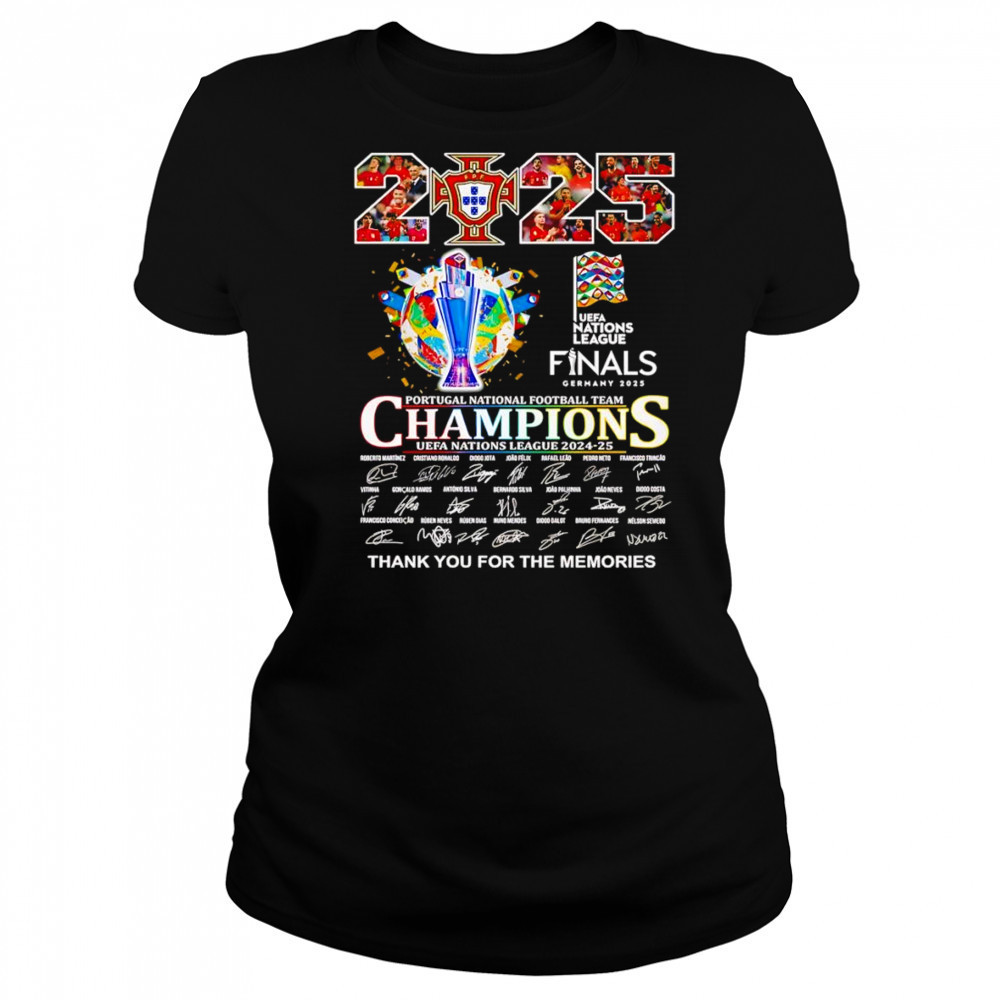 2025 UEFA Nations League Final Portugal National football team Champions thank you for the memories shirt Women's T-shirt