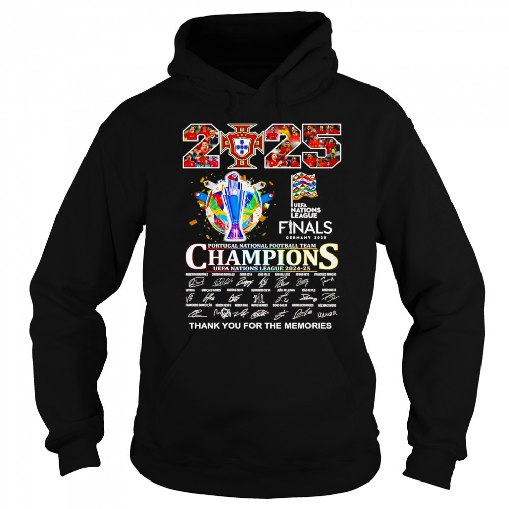 2025 UEFA Nations League Final Portugal National football team Champions thank you for the memories shirt Hoodie