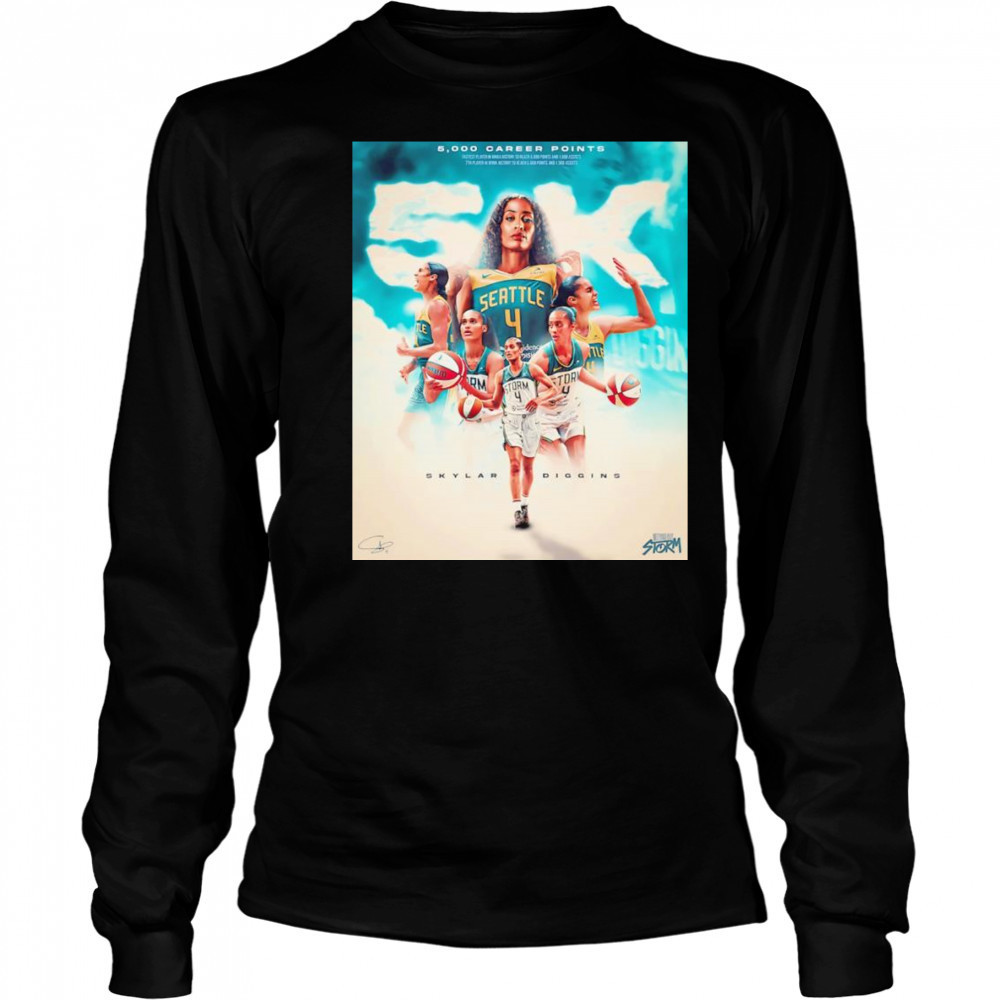 5000 career points Skylar Diggins shirt Long Sleeved