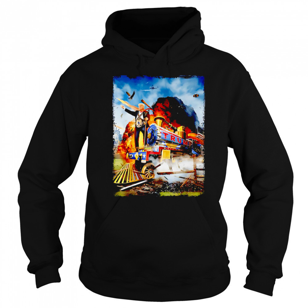 All Aboard The Trump Train Graphic Art shirt Hoodie