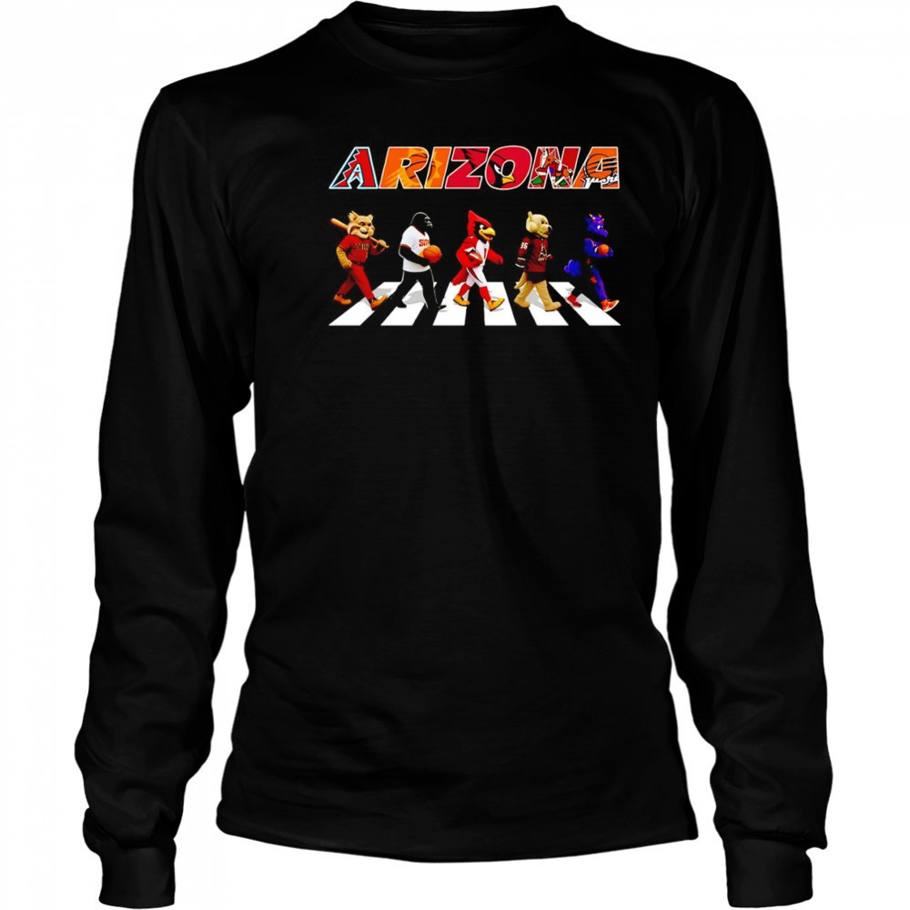 Arizona sports mascot Abbey Road cross road shirt Long Sleeved