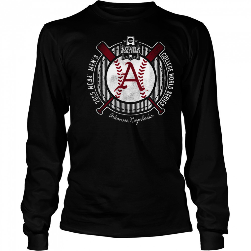 Arkansas Razorbacks College World Series 2025 Baseball MCWS T Shirt Long Sleeved