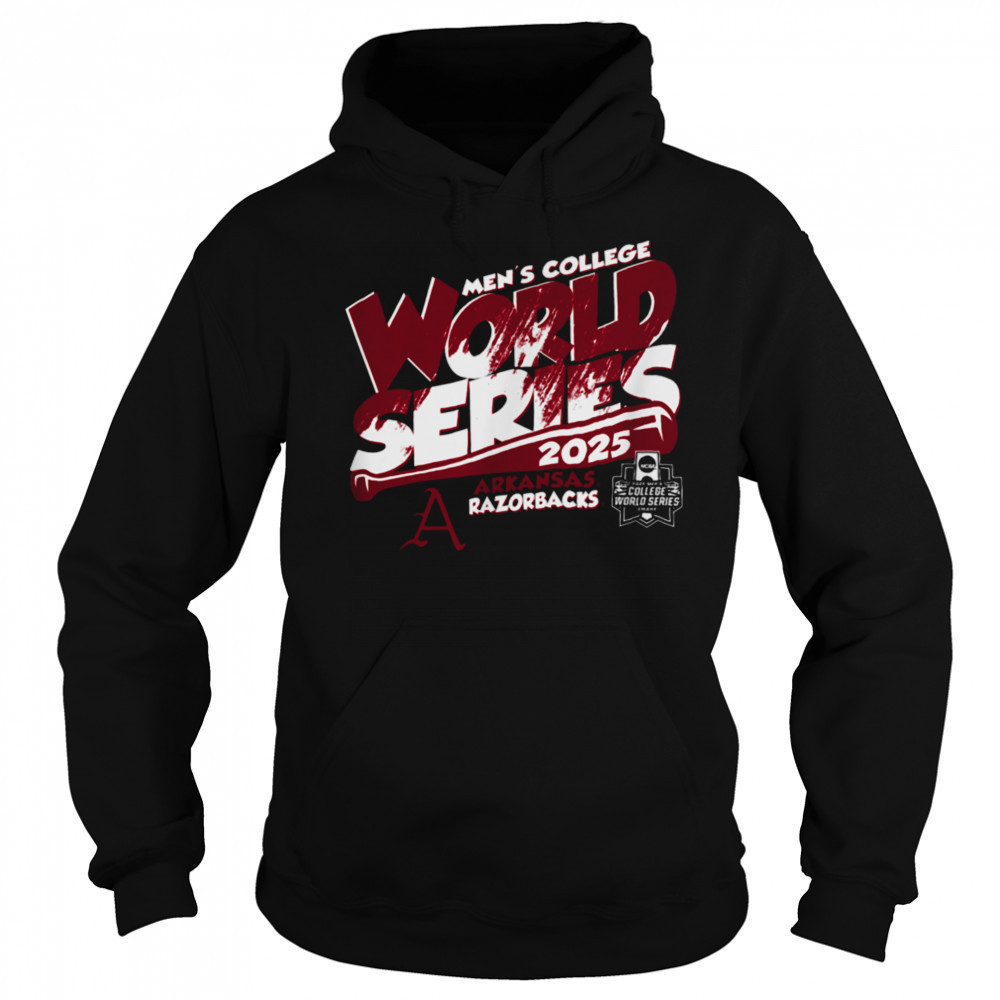 Arkansas Razorbacks MCWS 2025 Baseball Boom Black T Shirt Hoodie