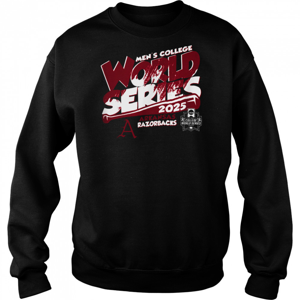 Arkansas Razorbacks MCWS 2025 Baseball Boom Black T Shirt Sweatshirt