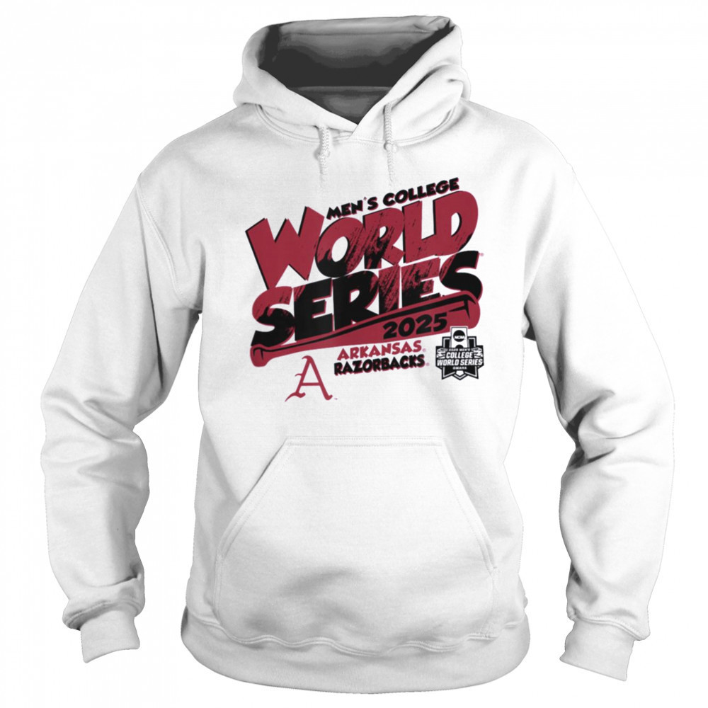 Arkansas Razorbacks MCWS 2025 Baseball Boom White T Shirt Hoodie