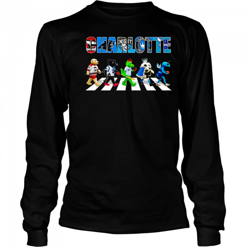 Charlotte sports mascot Abbey Road cross road shirt Long Sleeved