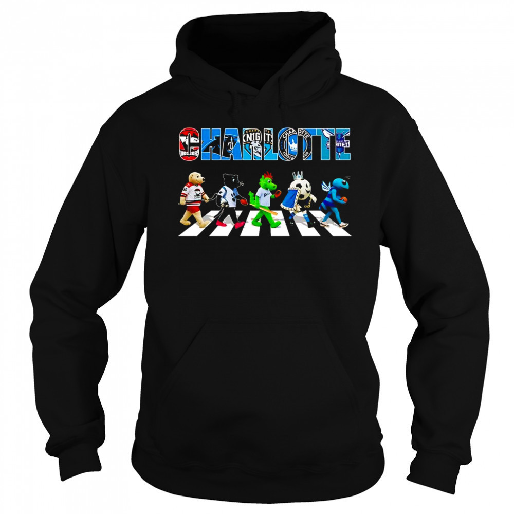 Charlotte sports mascot Abbey Road cross road shirt Hoodie