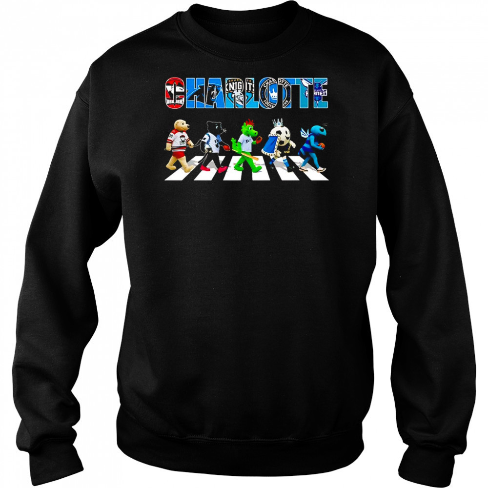 Charlotte sports mascot Abbey Road cross road shirt Sweatshirt
