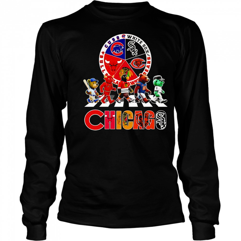 Chicago sports mascot Abbey Road logo shirt Long Sleeved