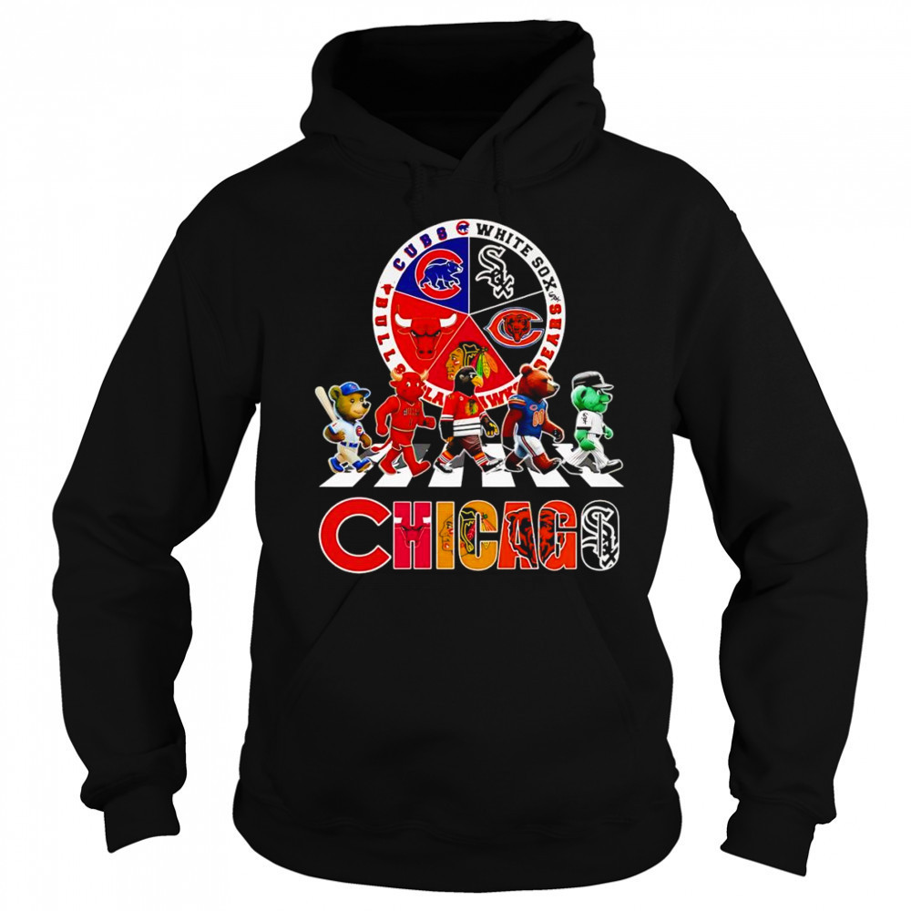 Chicago sports mascot Abbey Road logo shirt Hoodie