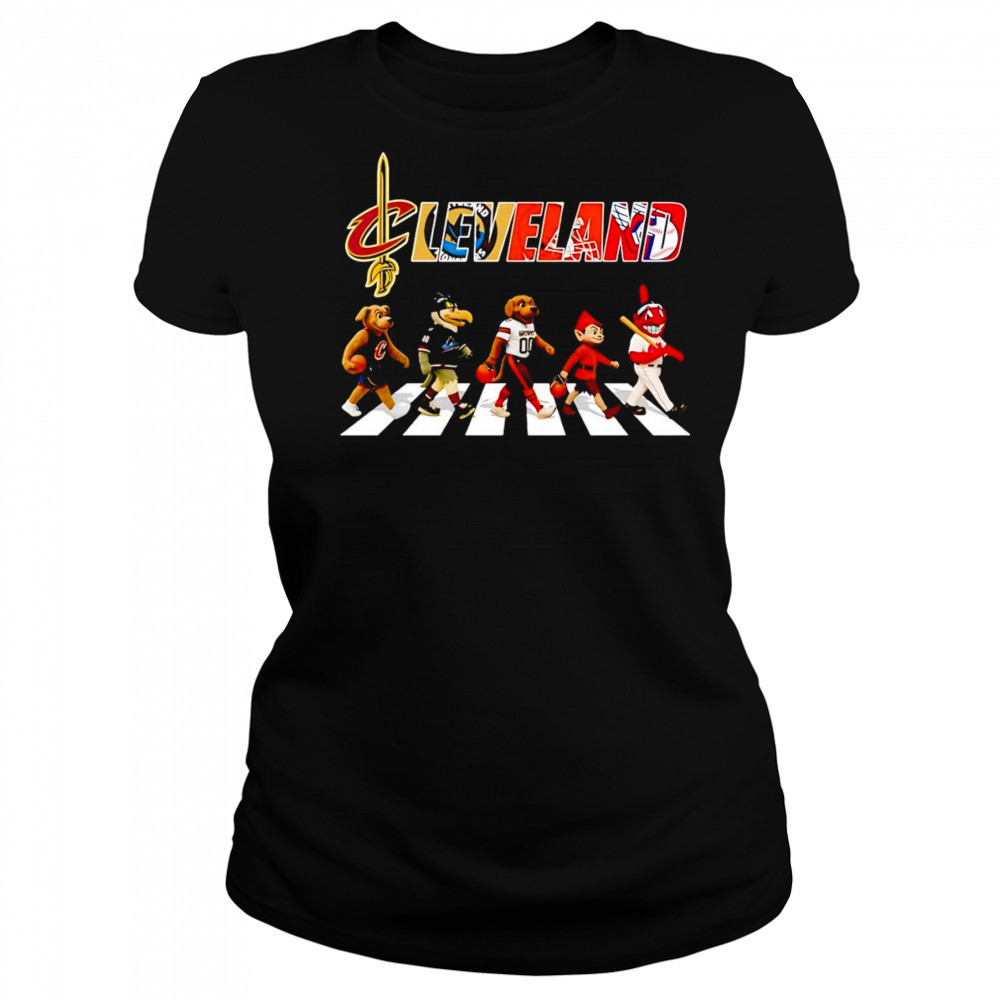 Cleveland sports mascot Abbey Road cross road shirt Women's T-shirt