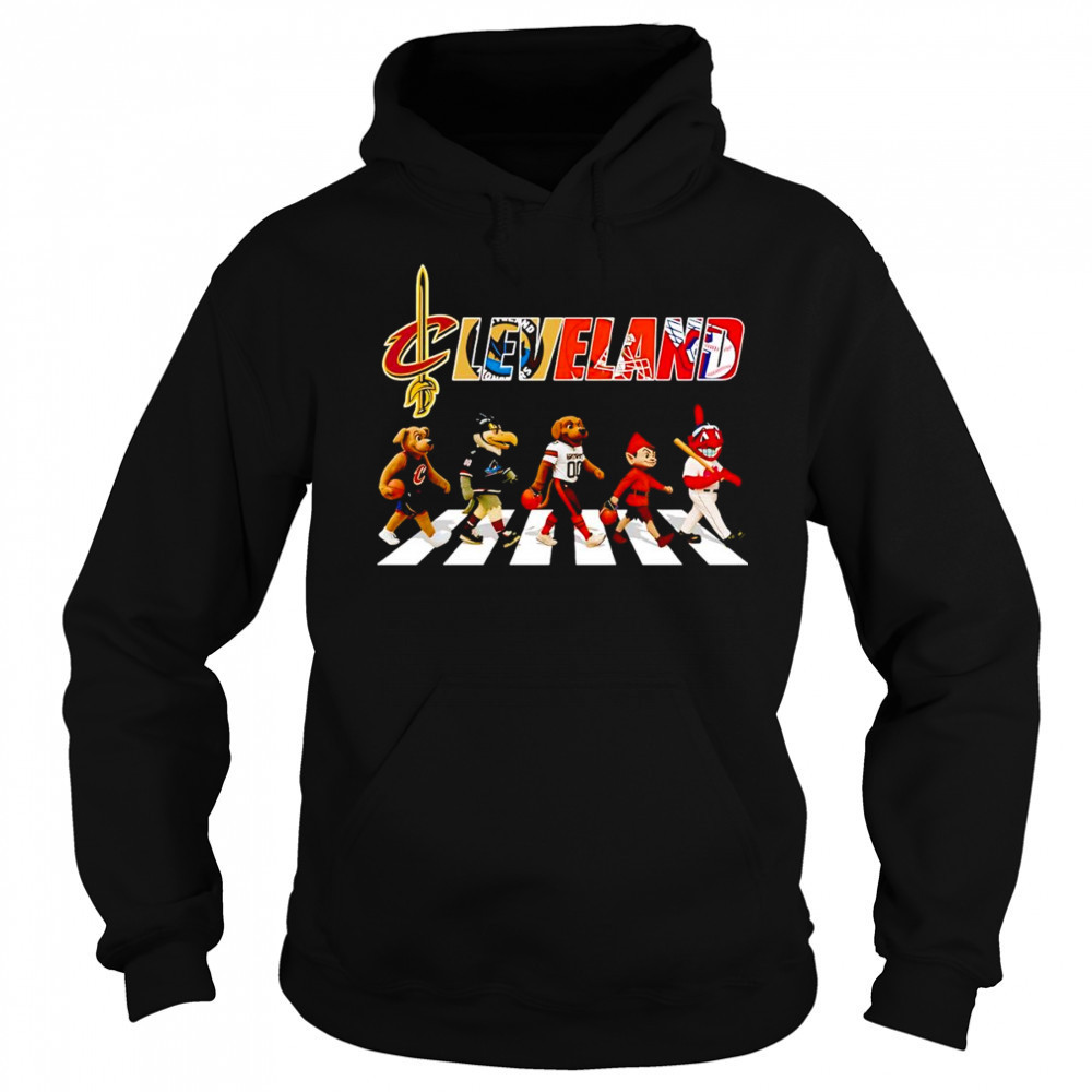 Cleveland sports mascot Abbey Road cross road shirt Hoodie