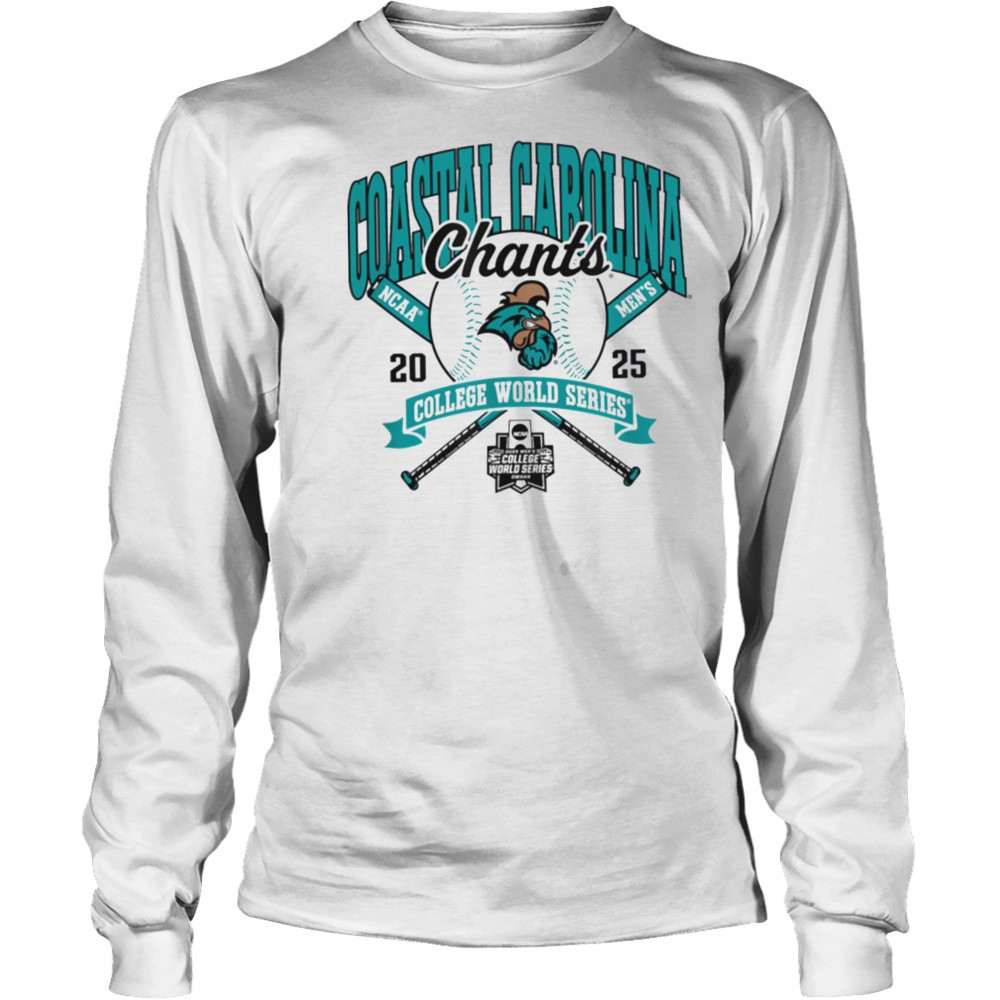 Coastal Carolina Chanticleers College World Series 2025 Ball T Shirt Long Sleeved