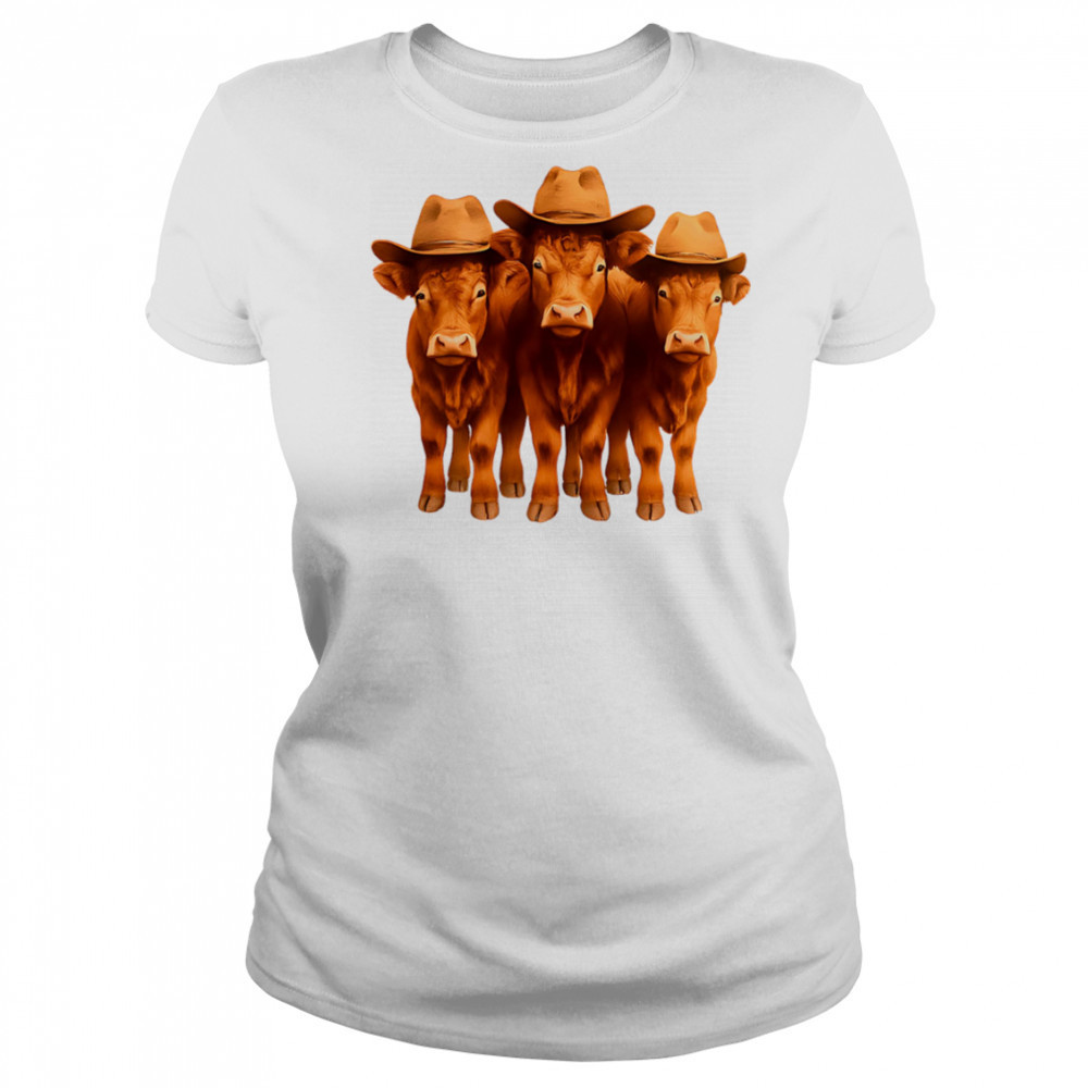 Cowboy Hat Wearing Cows cute shirt Women's T-shirt
