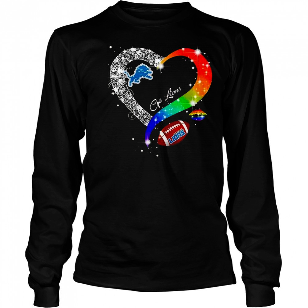 Detroit Lions 2025 LGBT Pride Day Go Lions Vintage Shirt Long Sleeved