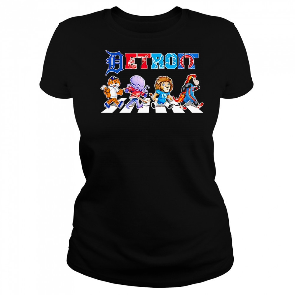 Detroit sports mascot chibi cross road shirt Women's T-shirt