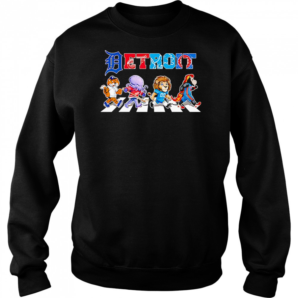 Detroit sports mascot chibi cross road shirt Sweatshirt