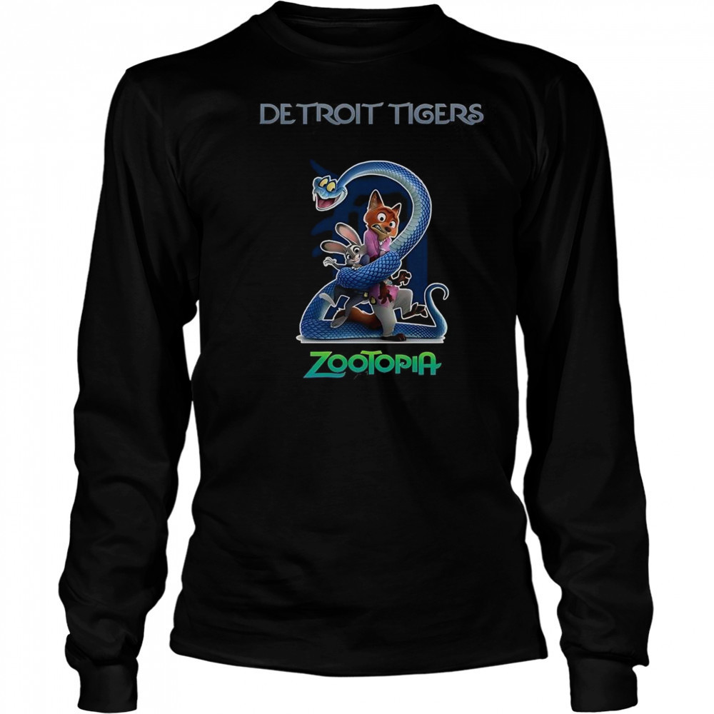 Detroit Tigers Zootopia 2 T-Shirt Long Sleeved