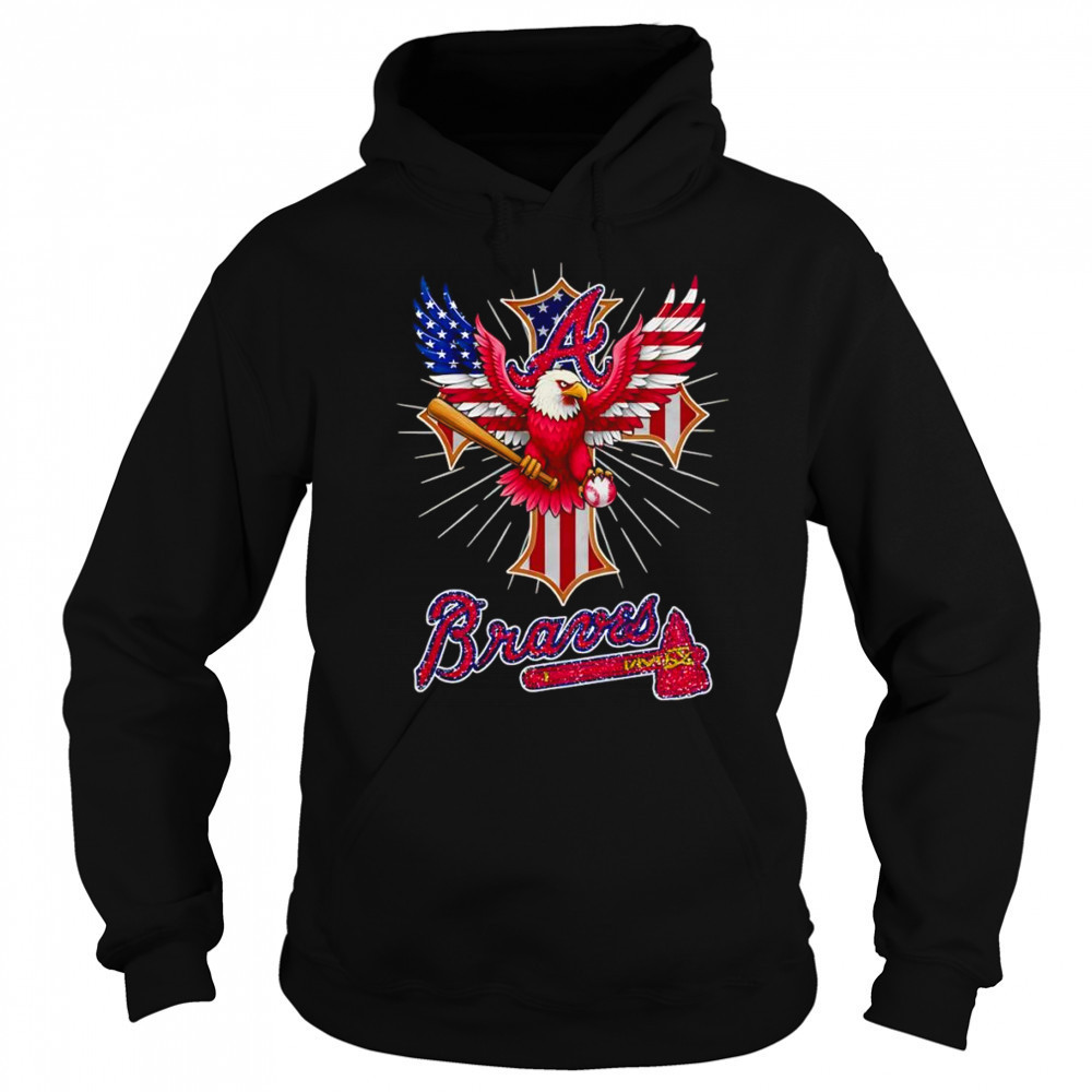 Eagle baseball Atlanta Braves American flag shirt Hoodie