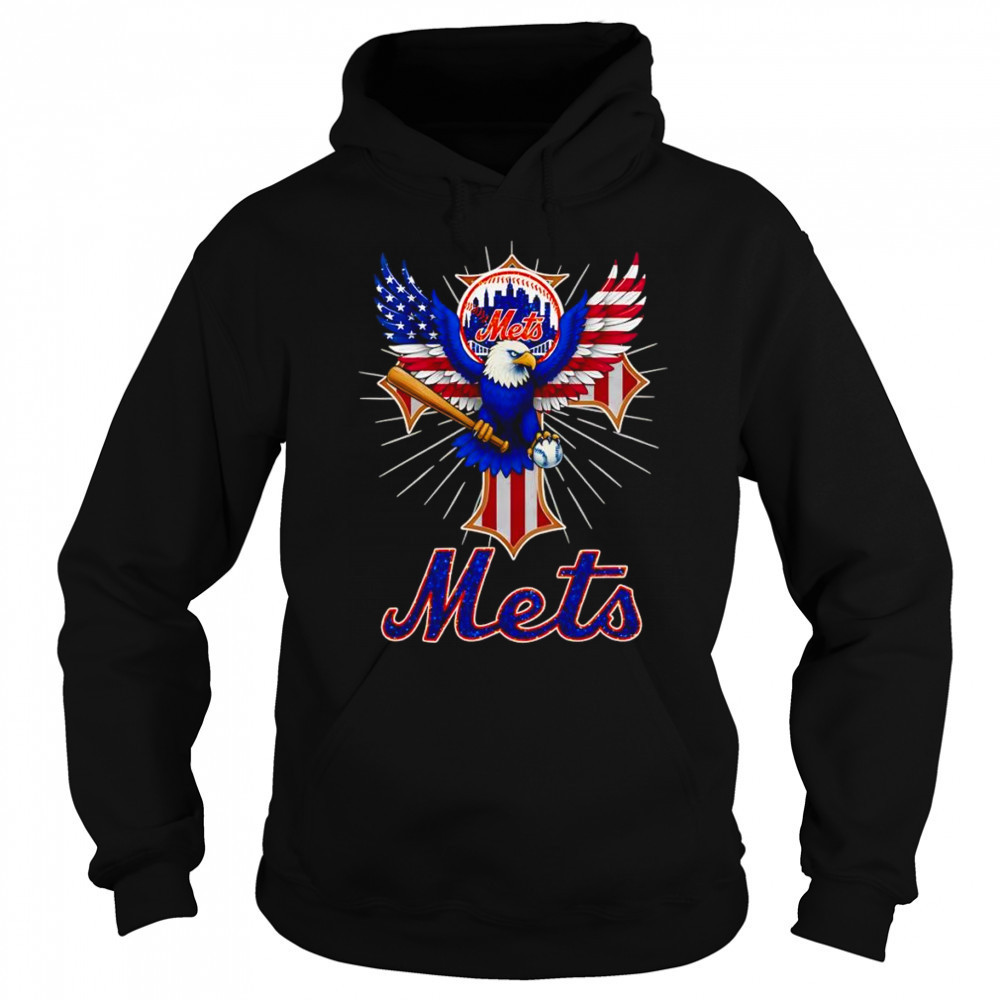 Eagle baseball New York Mets American flag shirt Hoodie