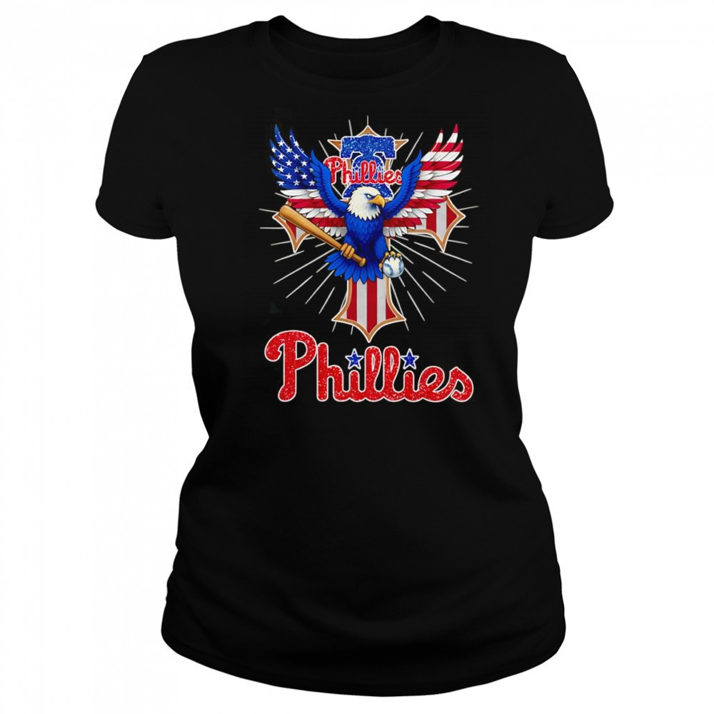 Eagle baseball Philadelphia Phillies American flag shirt Women's T-shirt