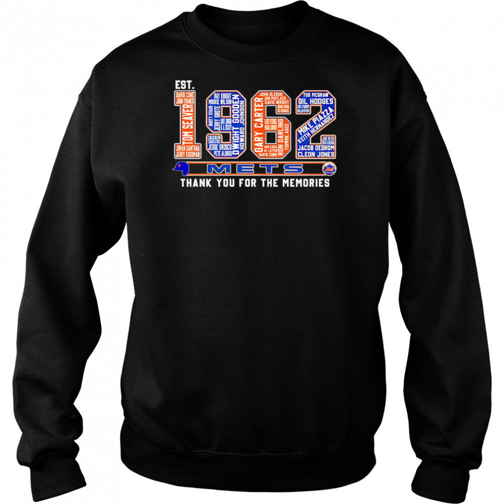 Est 1962 New York Mets Thank You For The Memories shirt Sweatshirt