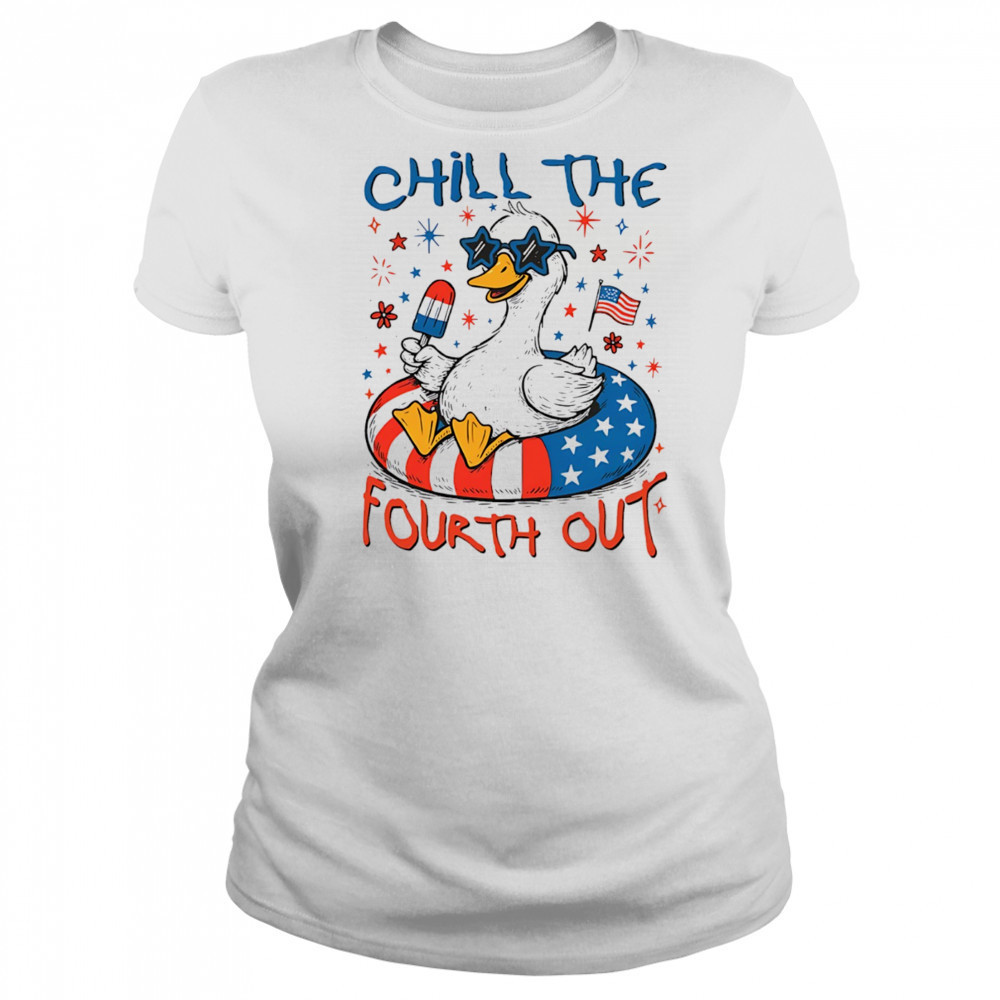 Goose chill the fourth out 4th of July American flag shirt Women's T-shirt