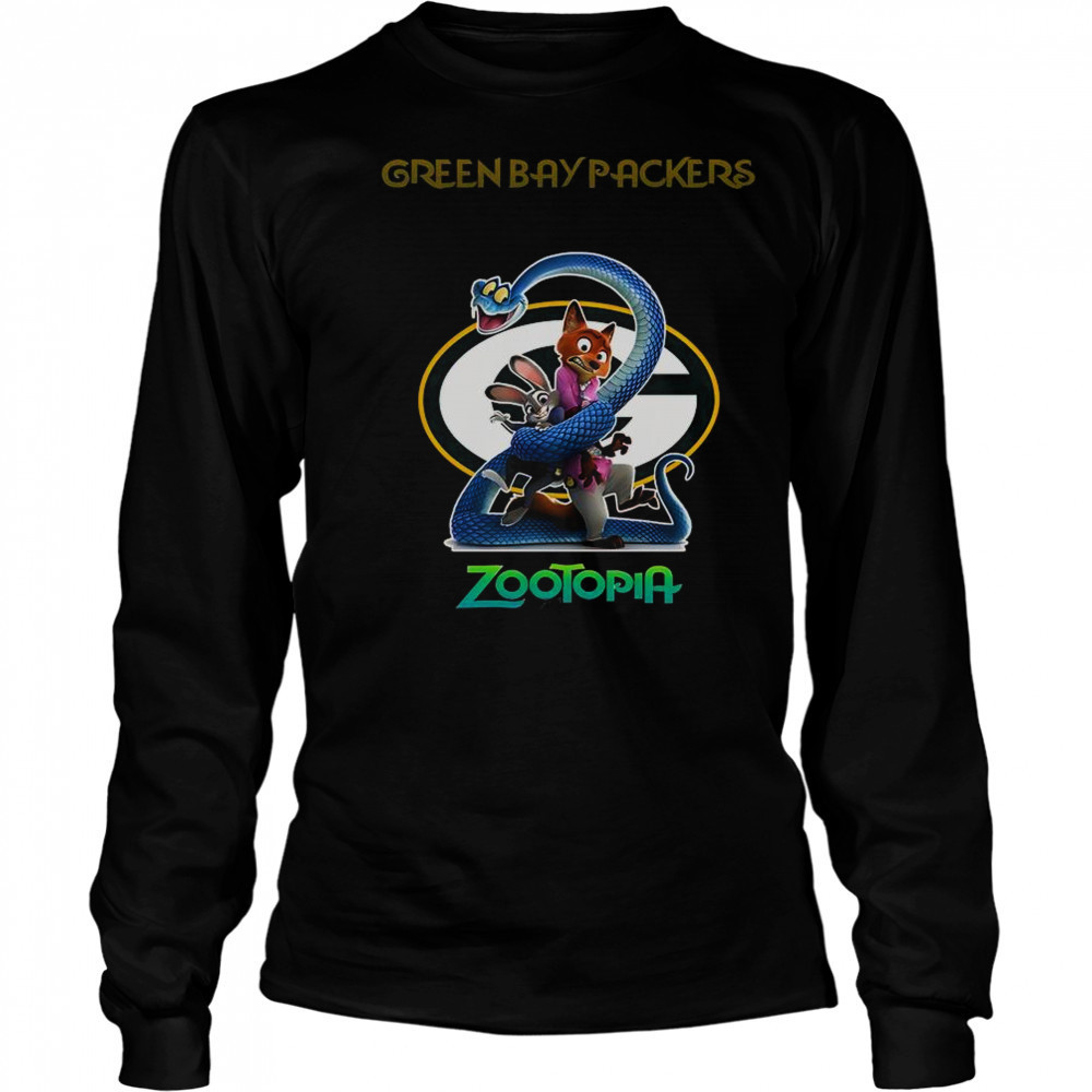Green Bay Packers Zootopia 2 T-Shirt Long Sleeved