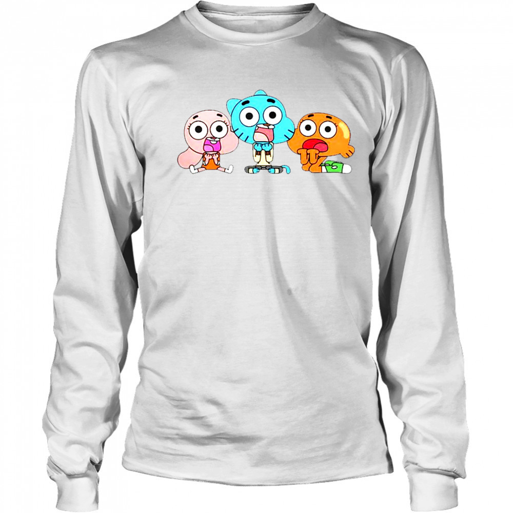 Gumball Darwin Anais Cartoon T-Shirt Long Sleeved