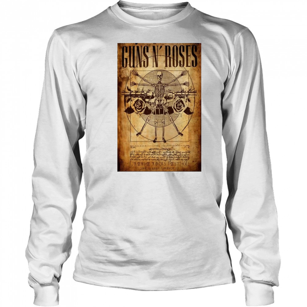Guns N’ Roses Firenze Rocks Festival June 12 2025 Tour Shirt Long Sleeved