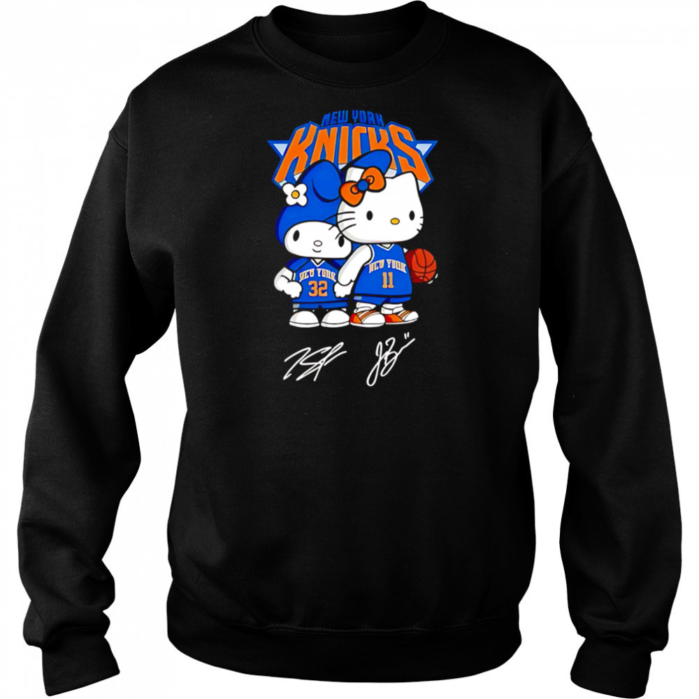 Hello Kitty Knicks Brunson and Towns Signature shirt Sweatshirt