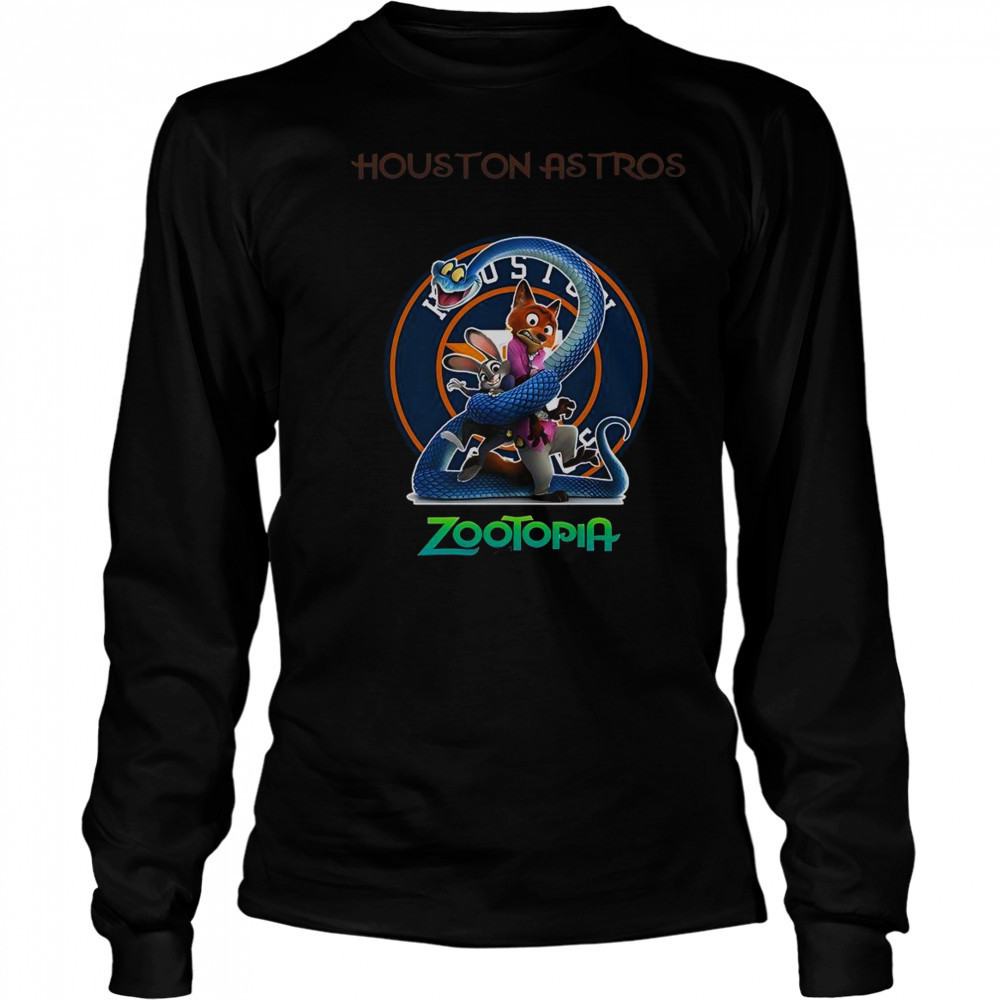 Houston Astros Zootopia 2 T-Shirt Long Sleeved
