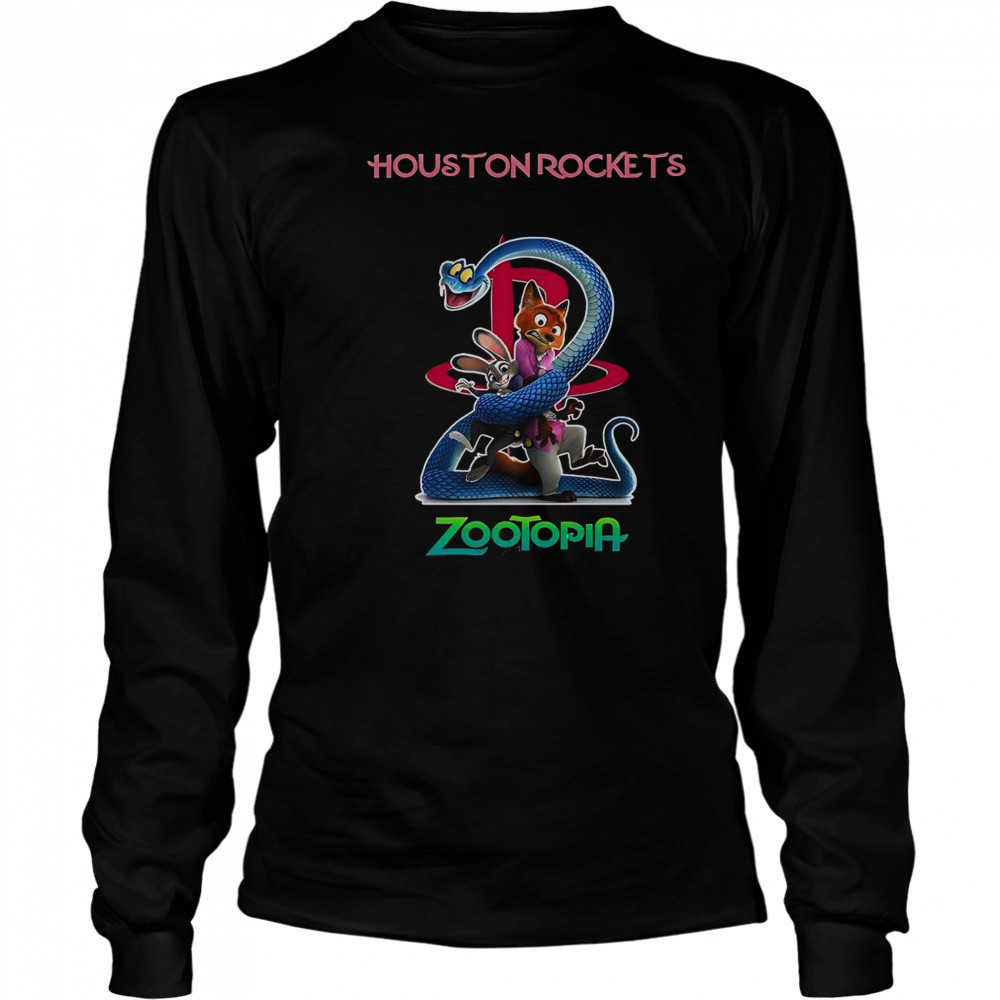 Houston Rockets Zootopia 2 T-Shirt Long Sleeved