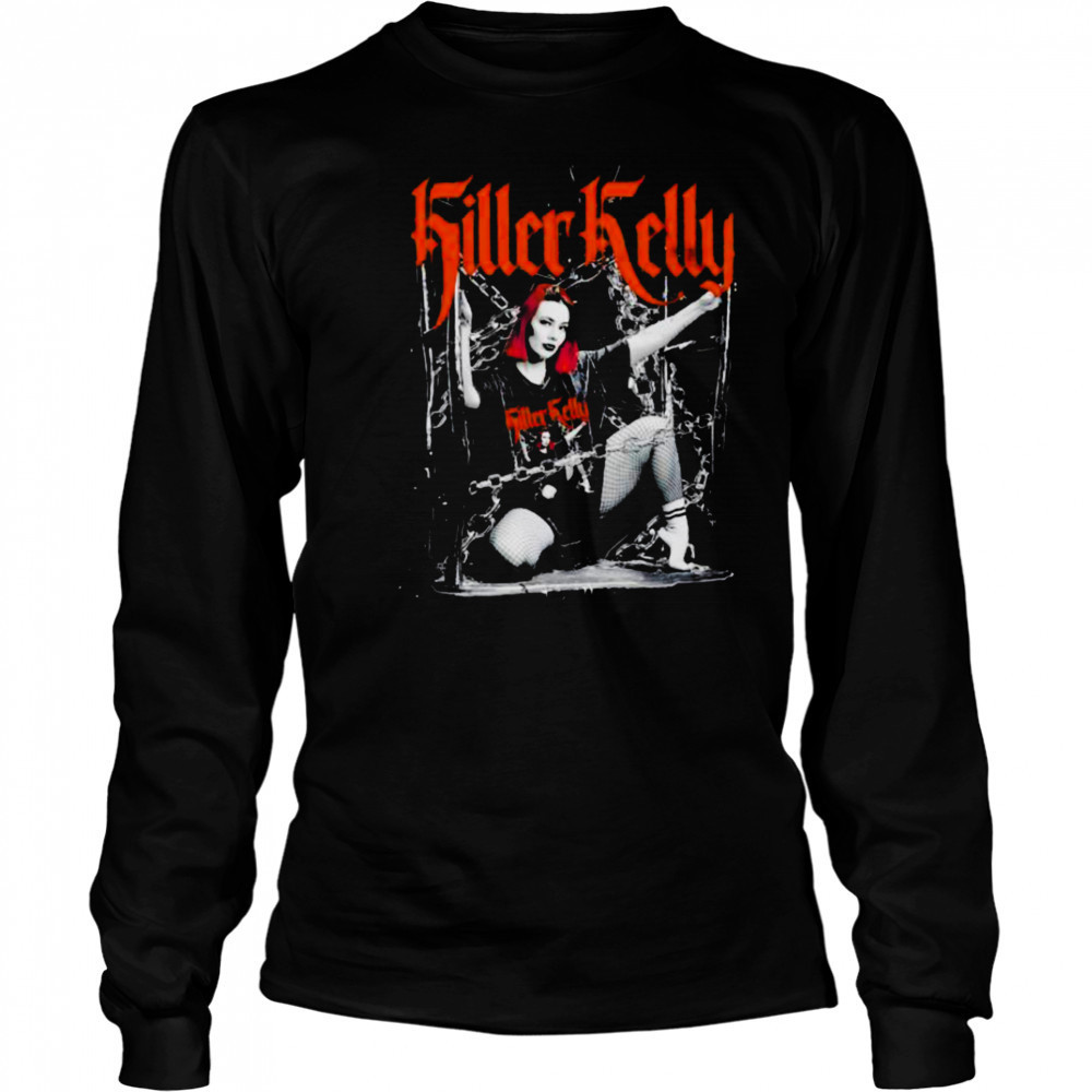 Killer Kelly chained graphic shirt Long Sleeved