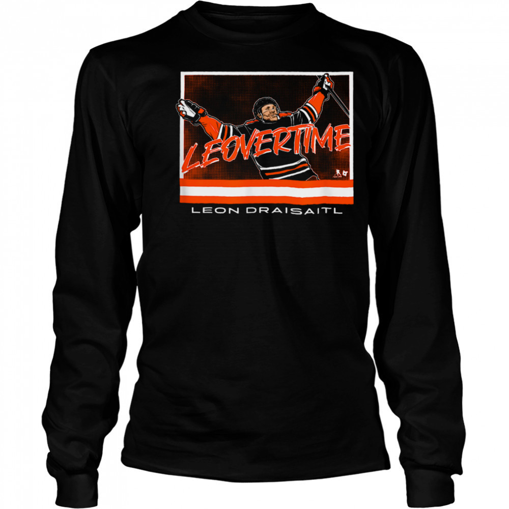 Leon Draisaitl Leovertime Edmonton Hockey T Shirt Long Sleeved