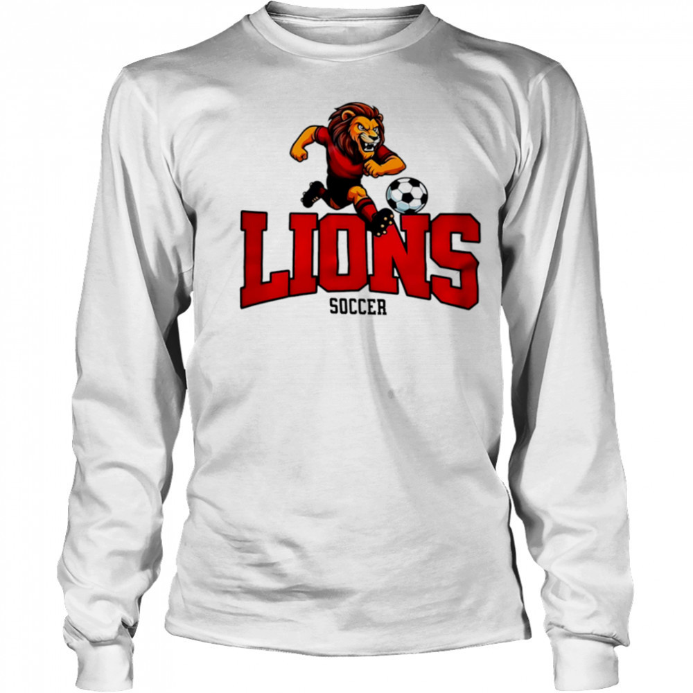 Lions Soccer Mascot Classic shirt Long Sleeved