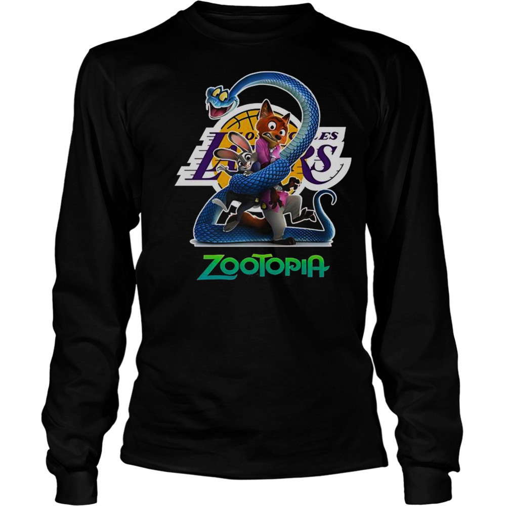 Los Angeles Lakers Zootopia 2 T-Shirt Long Sleeved