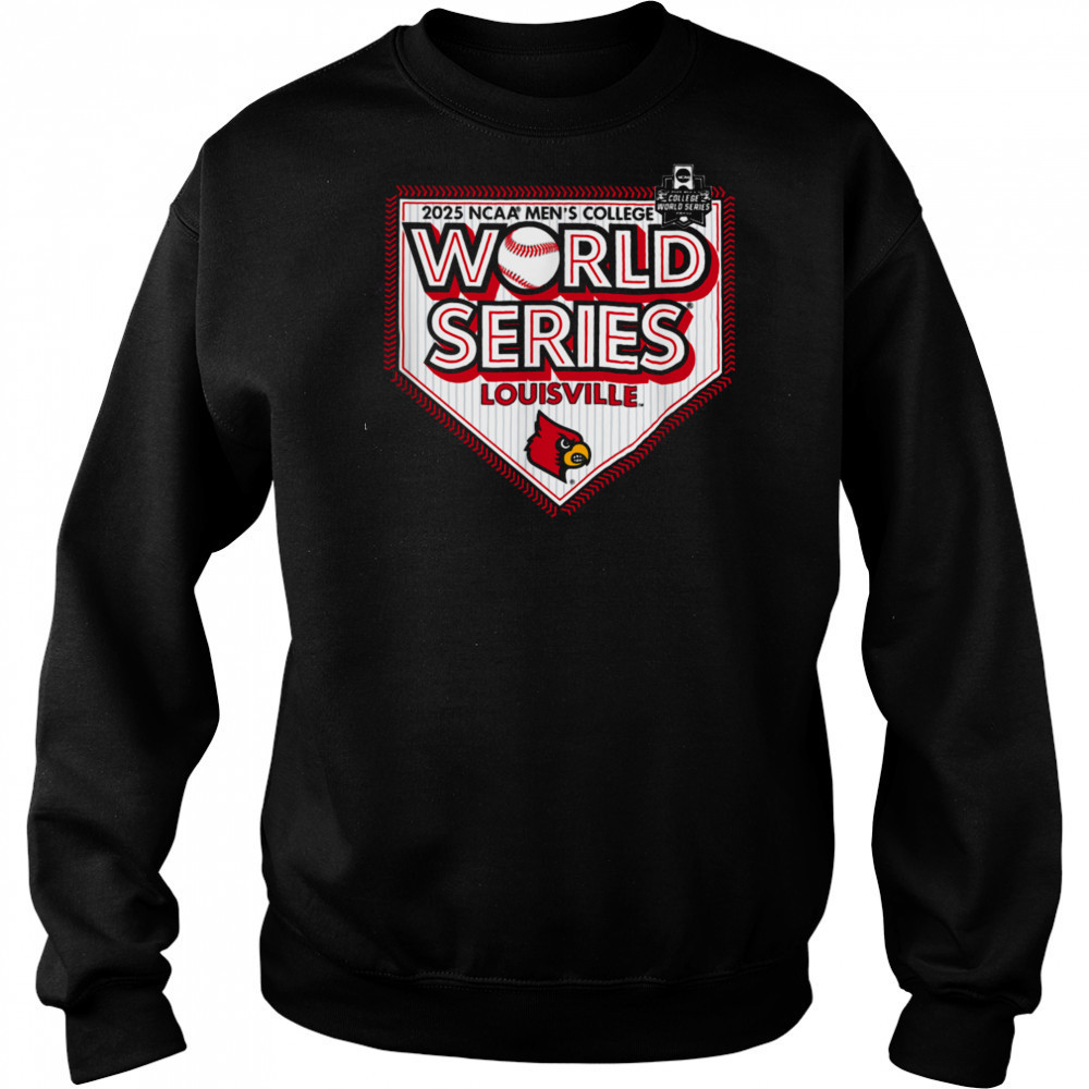 Louisville Cardinals MCWS 2025 College World Series Gray T Shirt Sweatshirt