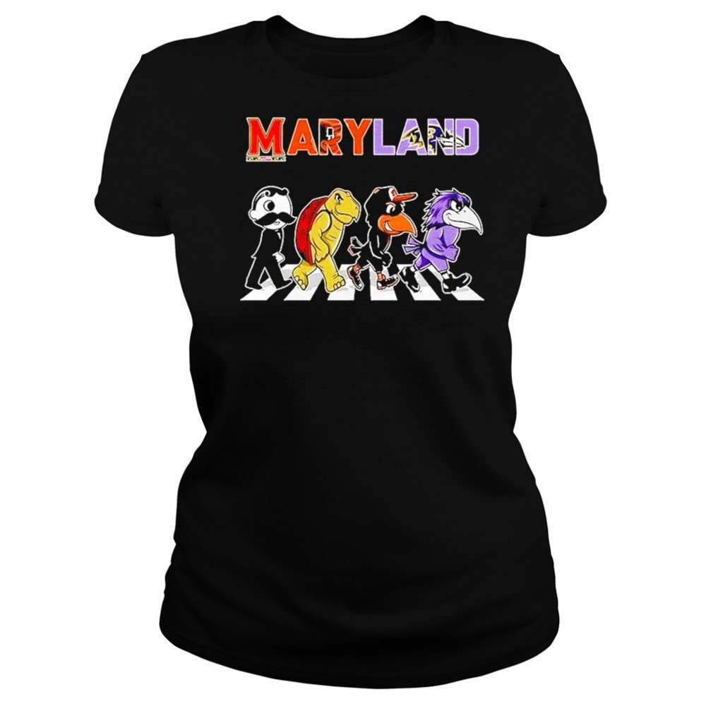 Maryland Sports Team Logo Mascot Abbey Road 2025 Shirt Women's T-shirt